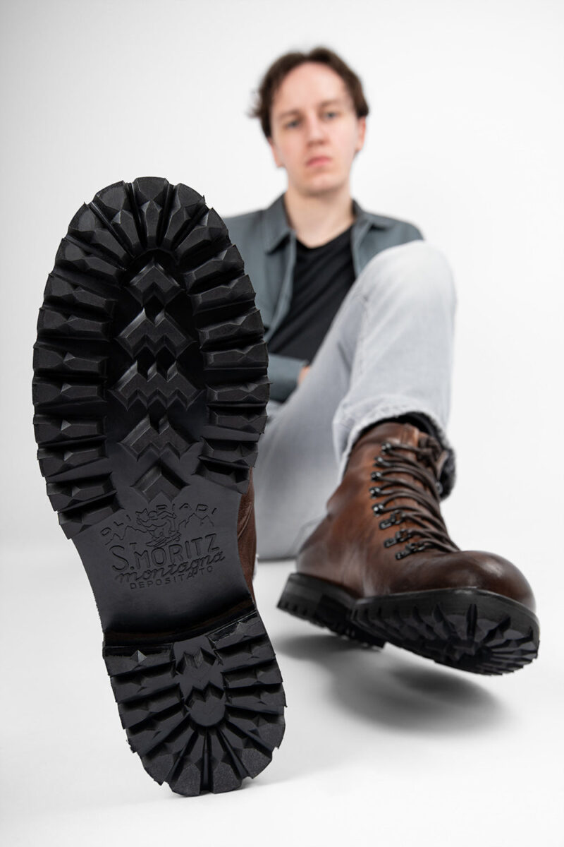 CAMDEN toasted-brown combat boots. - Image 9