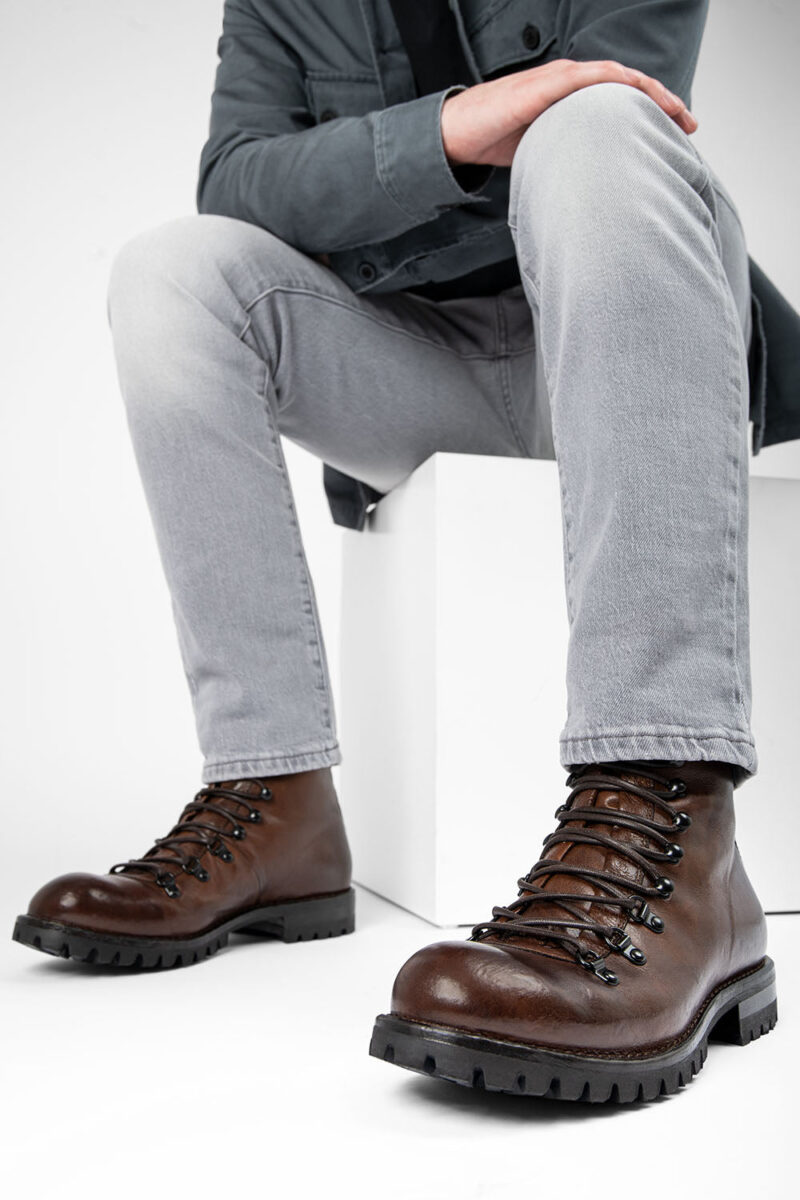 CAMDEN toasted-brown combat boots. - Image 3