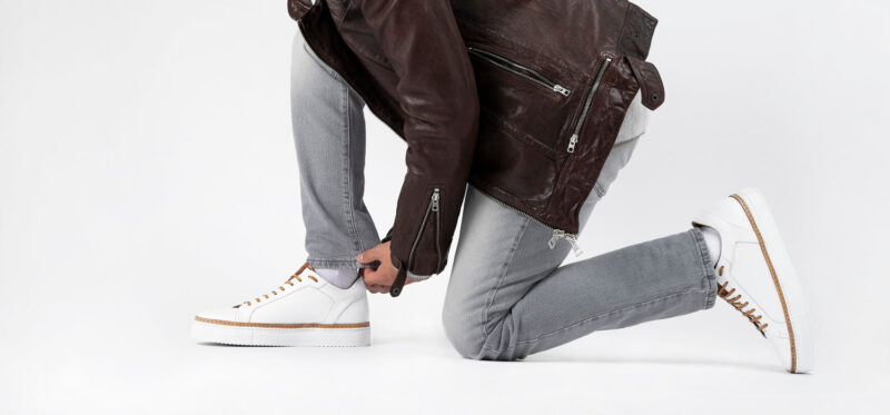 SOHO white welted sneakers. - Image 11