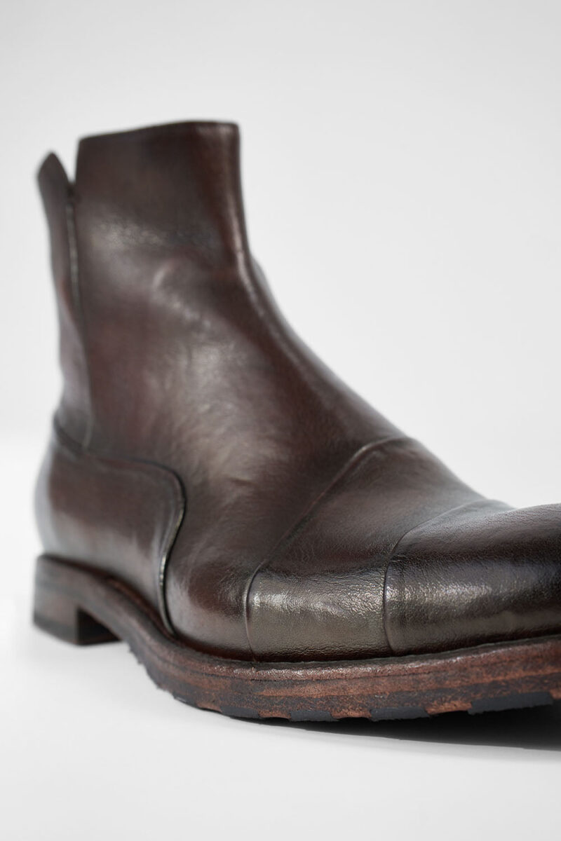 ASTON EDGE cigar-brown laceless ankle boots. - Image 2