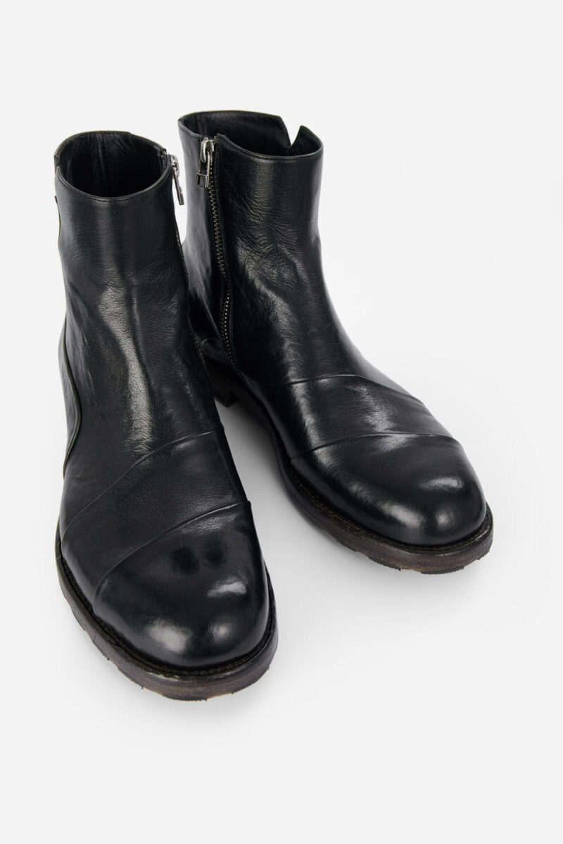 ASTON EDGE urban-black laceless ankle boots. - Image 2