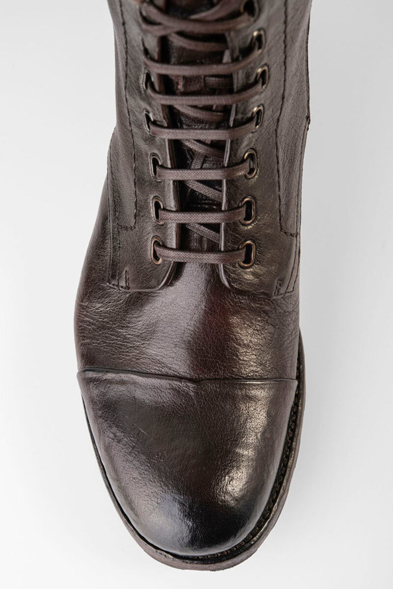 ASTON cigar-brown military boots. - Image 10