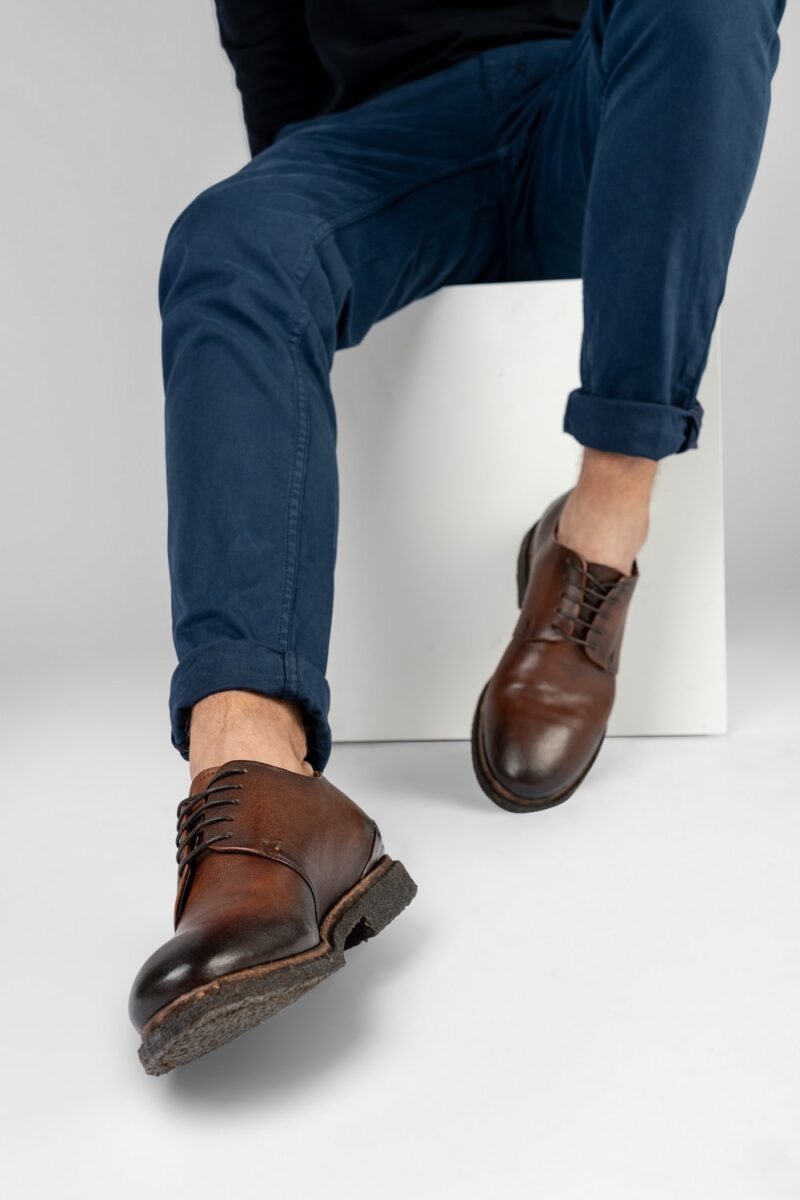 BROMPTON terra-brown derby shoes. - Image 3