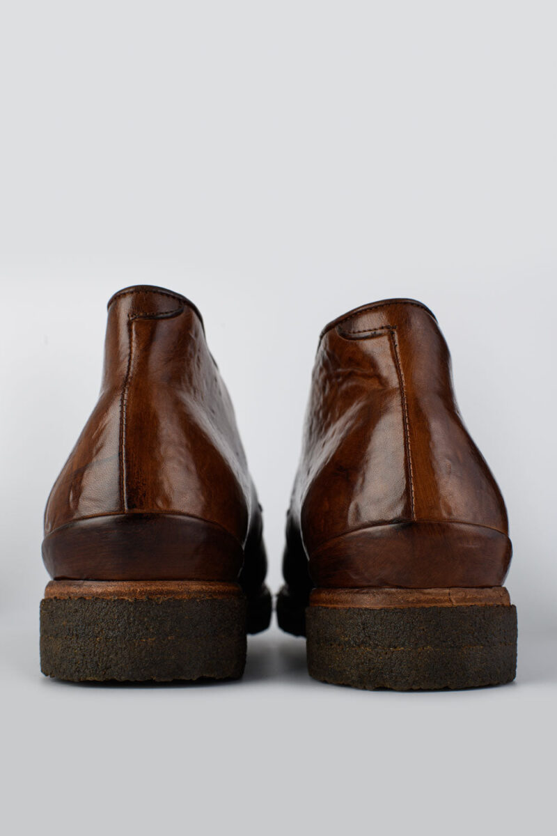 BROMPTON rich-brown chukka boots. - Image 13