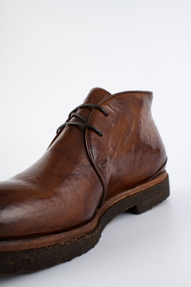 BROMPTON rich-brown chukka boots. - Image 11