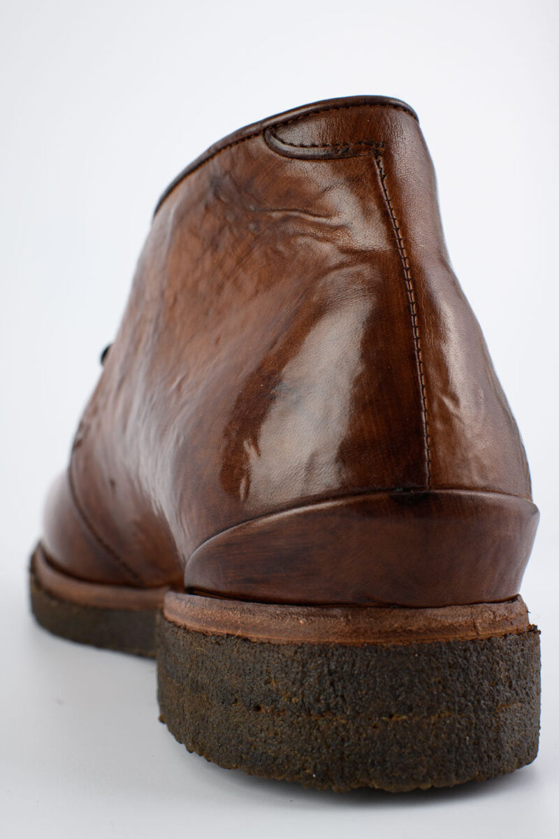 BROMPTON rich-brown chukka boots. - Image 9