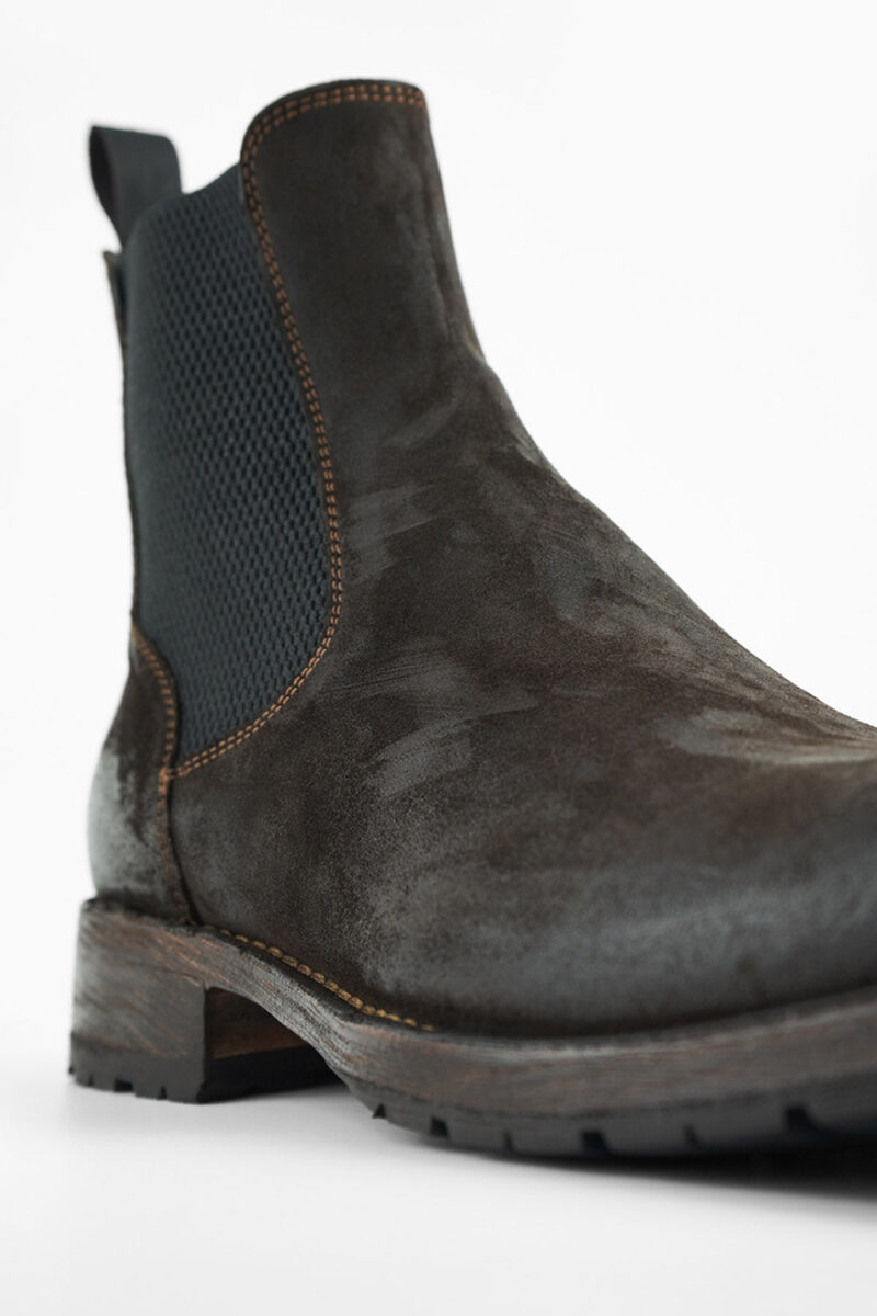 BURTON dark-brown suede chelsea boots. - Image 8