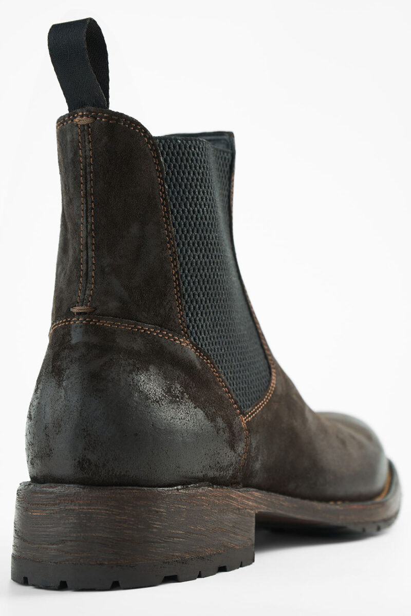 BURTON dark-brown suede chelsea boots. - Image 5