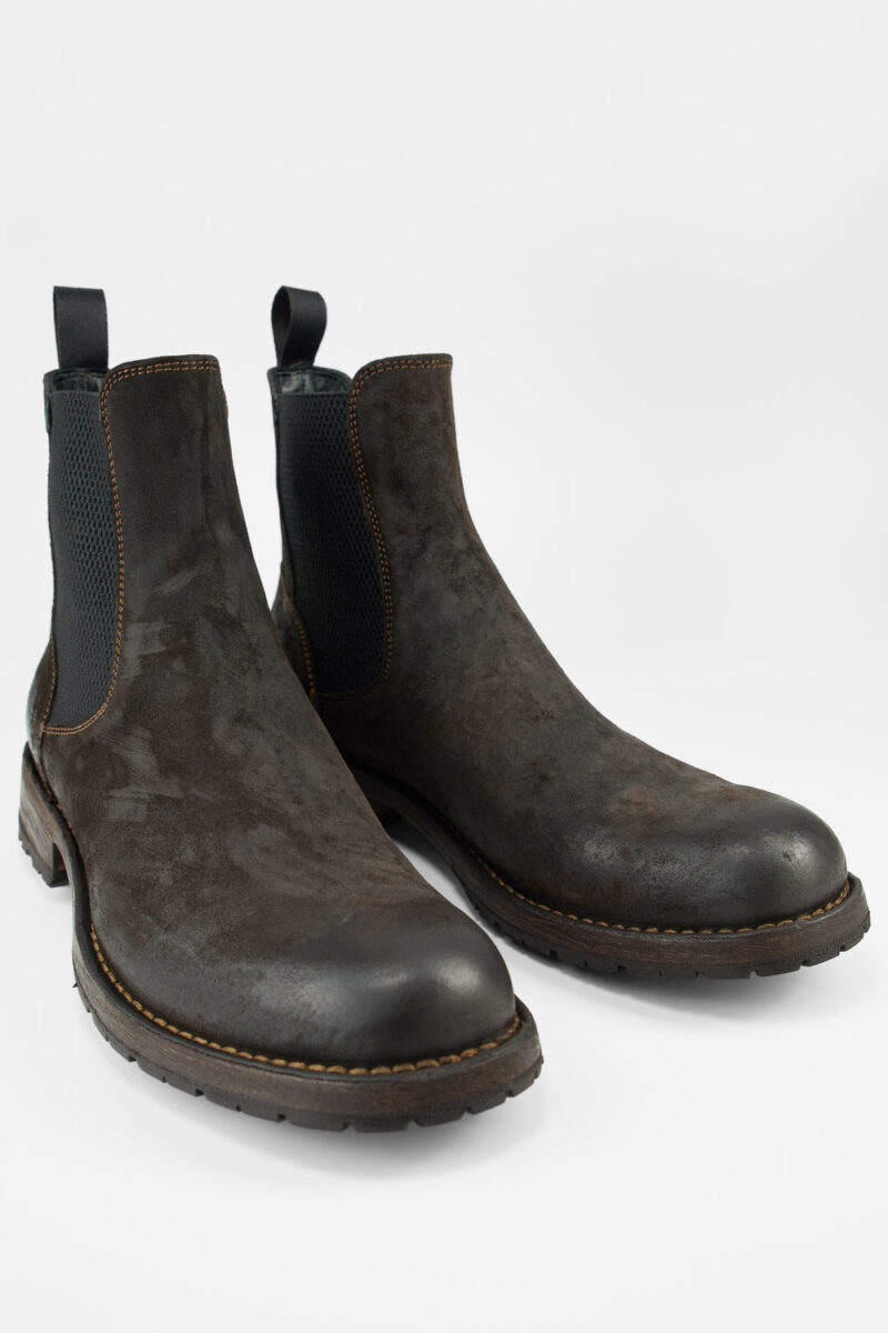 BURTON dark-brown suede chelsea boots. - Image 2