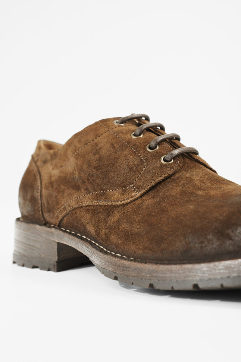 BURTON rust-brown suede derby shoes. - Image 8