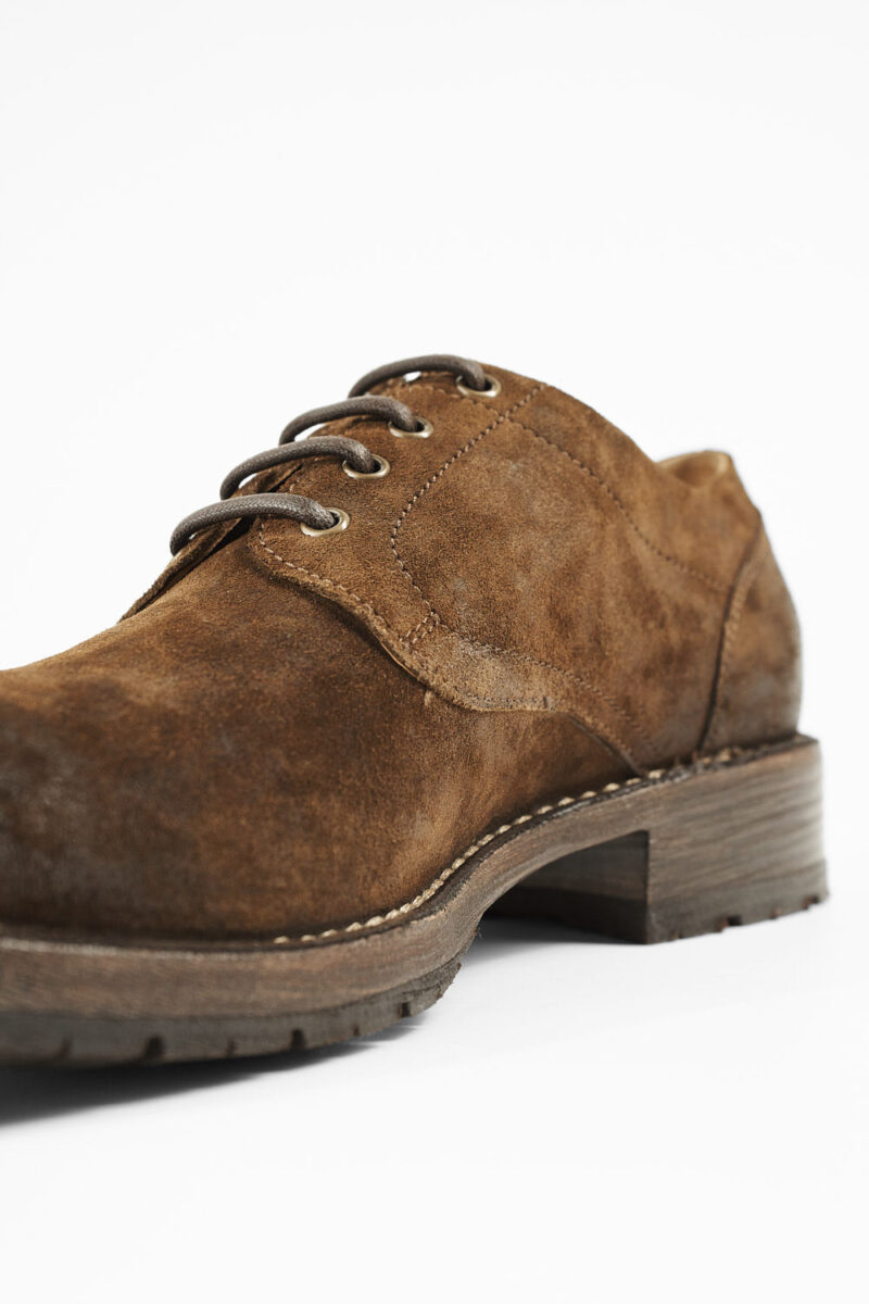 BURTON rust-brown suede derby shoes. - Image 13