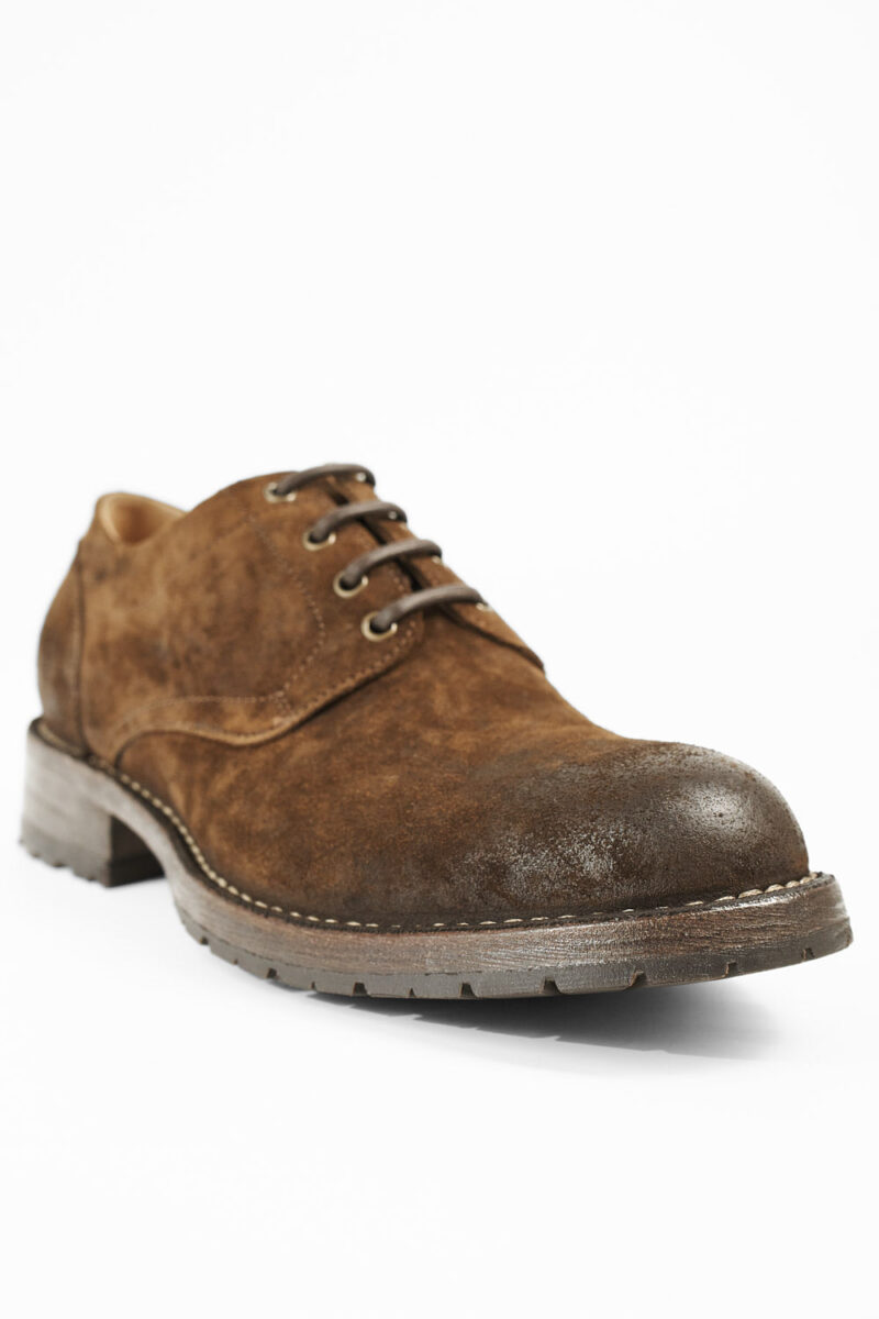 BURTON rust-brown suede derby shoes. - Image 7