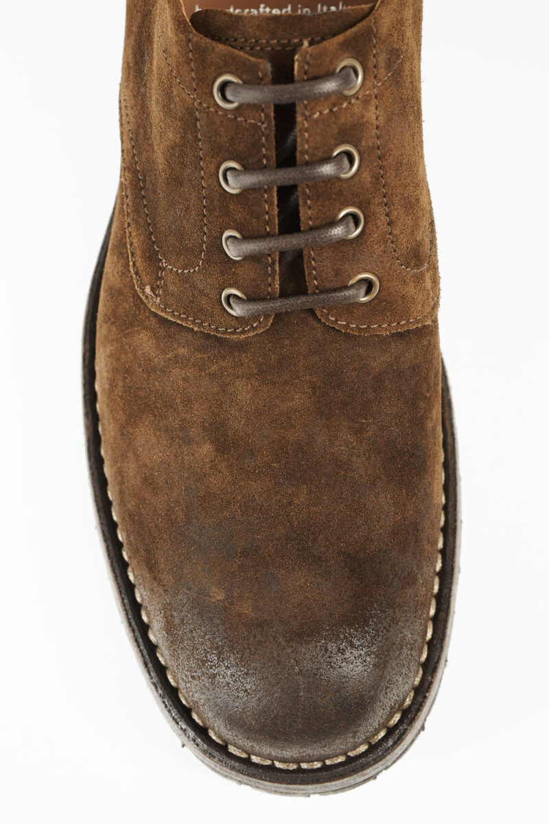 BURTON rust-brown suede derby shoes. - Image 12