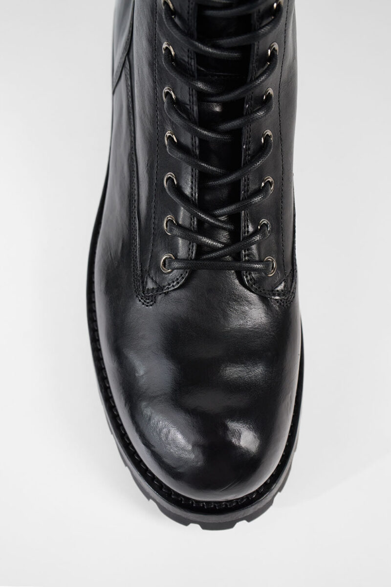 CAMDEN jet-black military boots. - Image 11