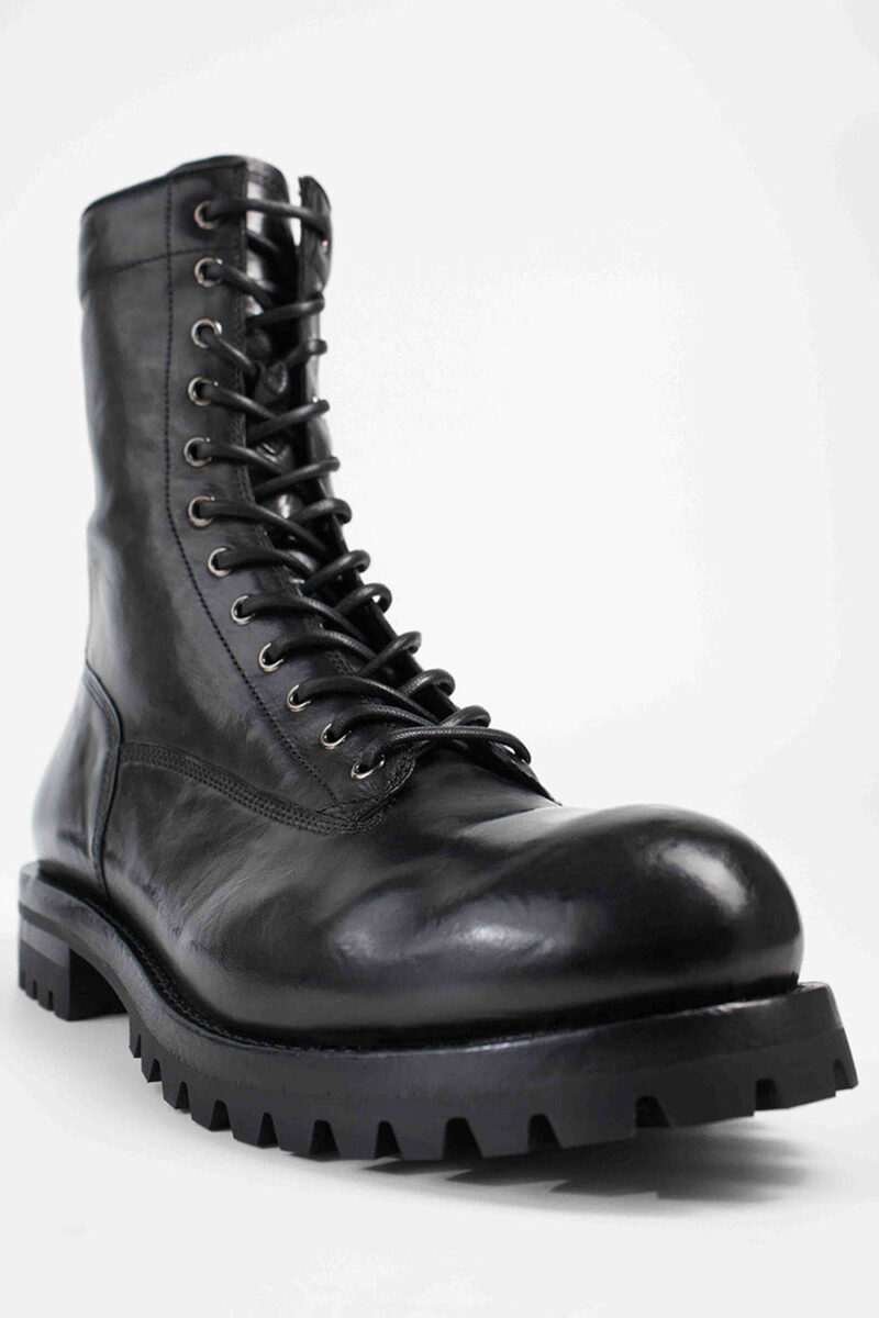 CAMDEN jet-black military boots. - Image 7