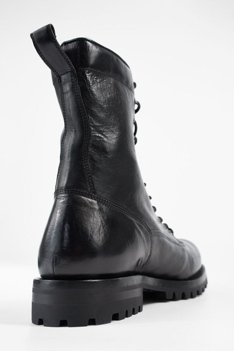 CAMDEN jet-black military boots. - Image 6