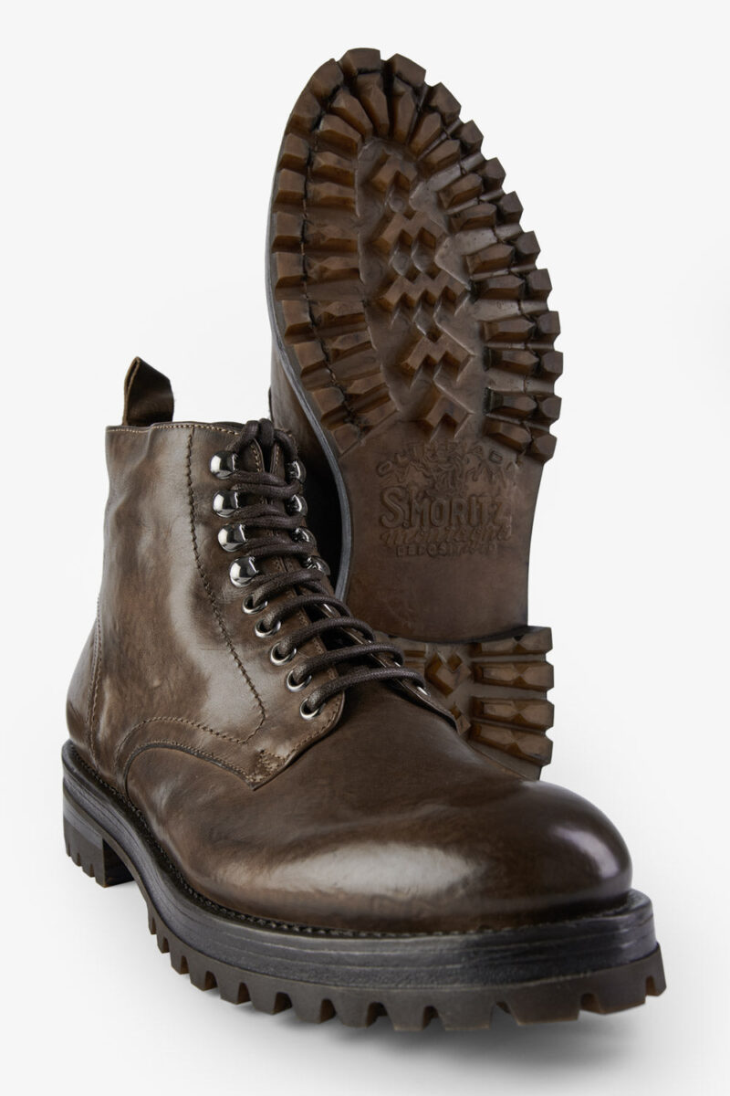 CAMDEN tobacco-brown hiking boots. - Image 6