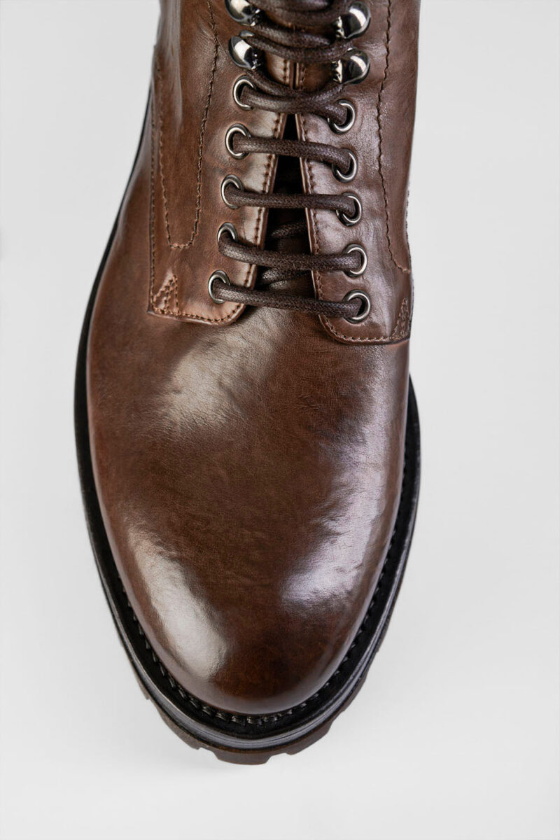 CAMDEN tobacco-brown hiking boots. - Image 7