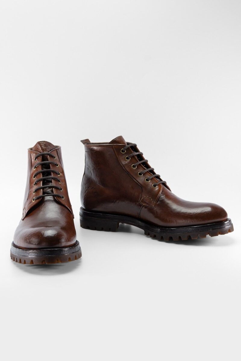 CAMDEN teak-brown ankle boots. - Image 2