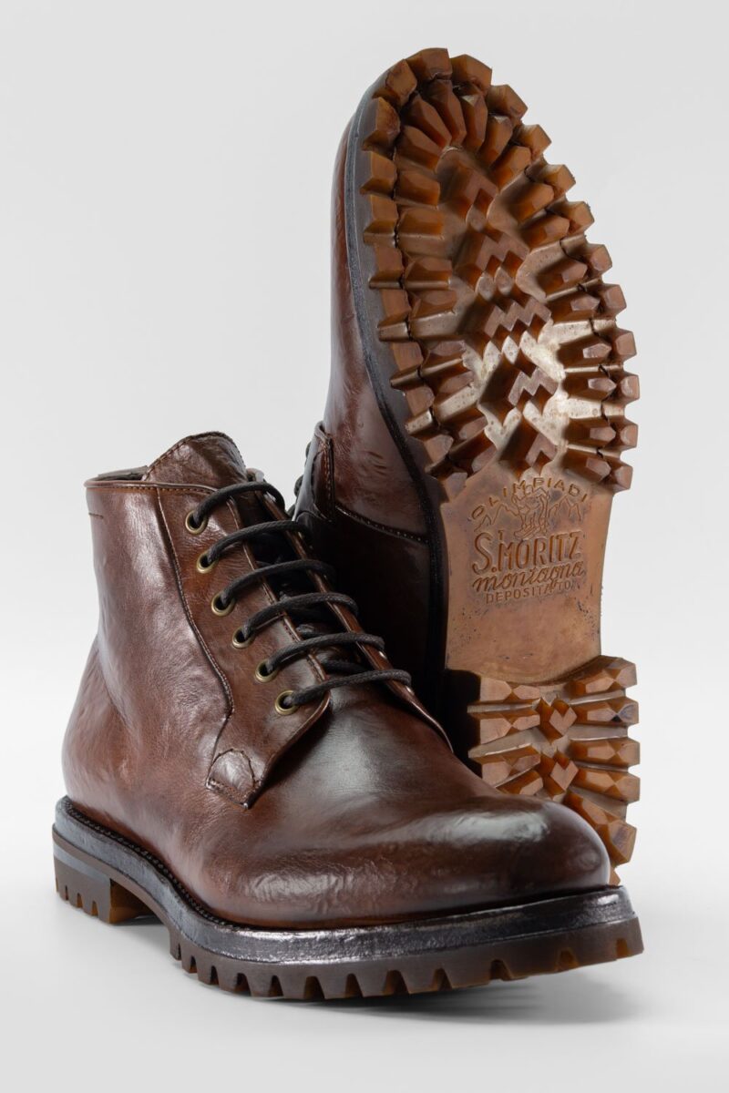 CAMDEN teak-brown ankle boots. - Image 3