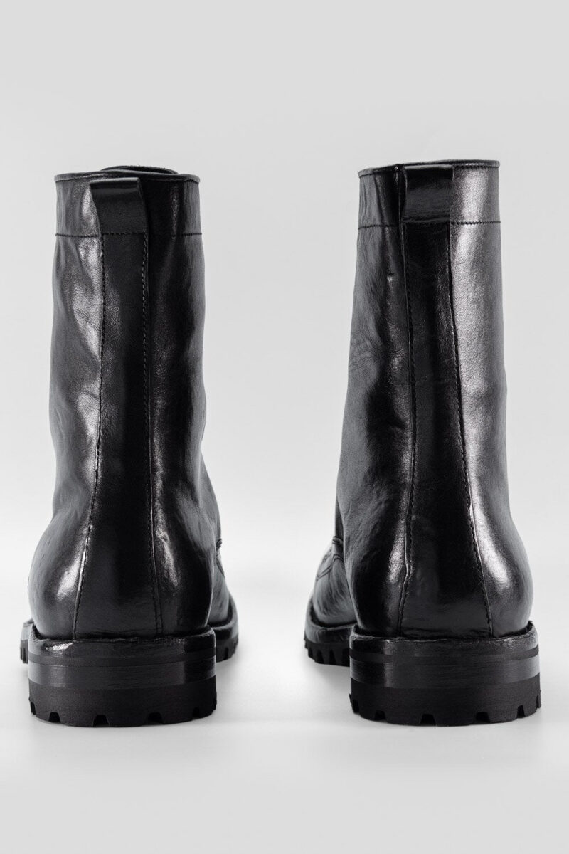 CAMDEN tar-black military boots. - Image 11