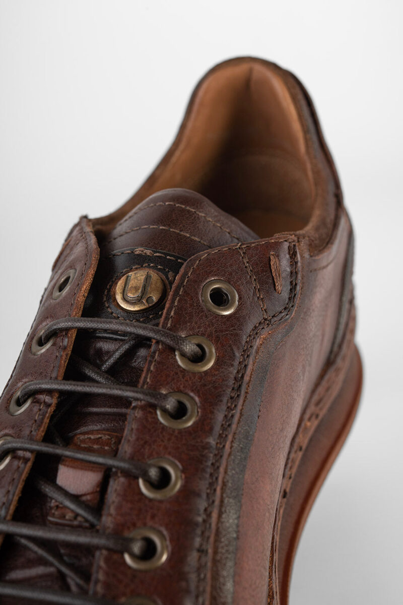 COLE cognac welted distressed sneakers. - Image 8