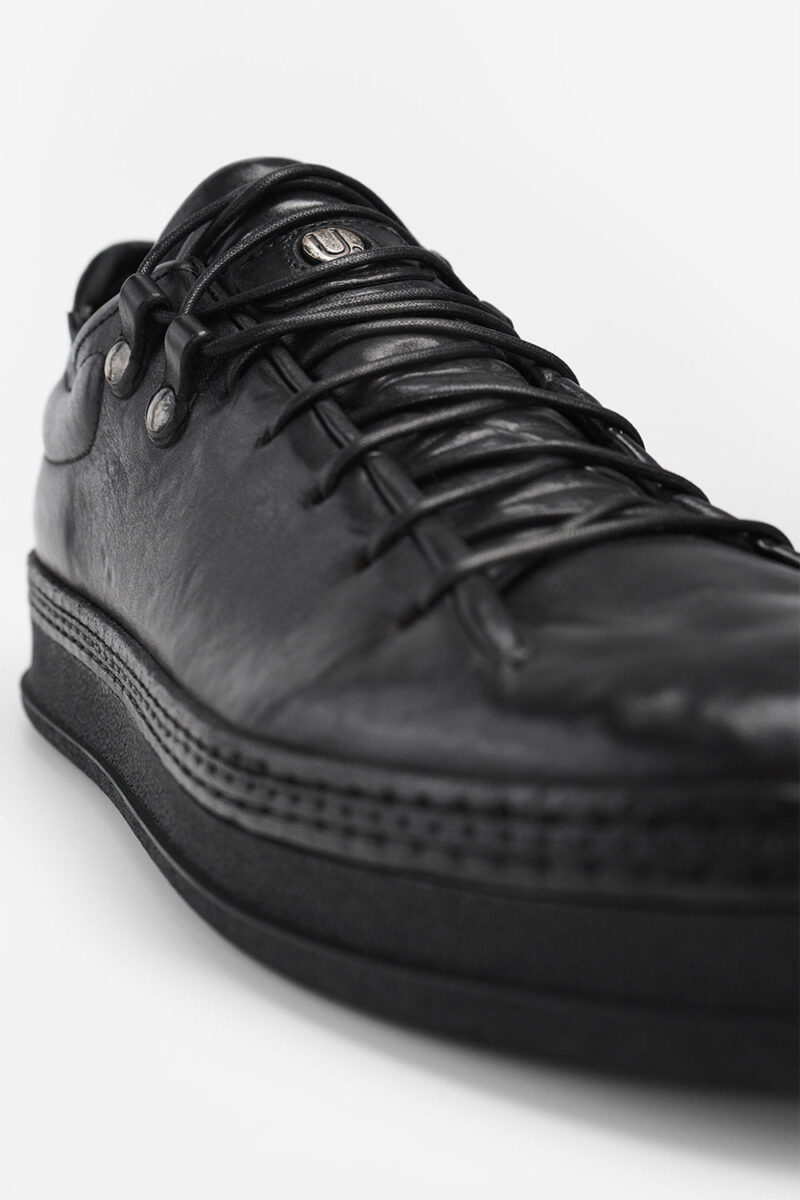 COLE rugged-black welted distressed sneakers. - Image 8