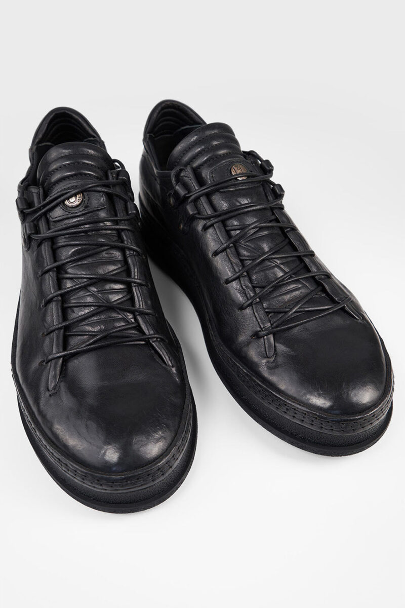 COLE rugged-black welted distressed sneakers. - Image 7