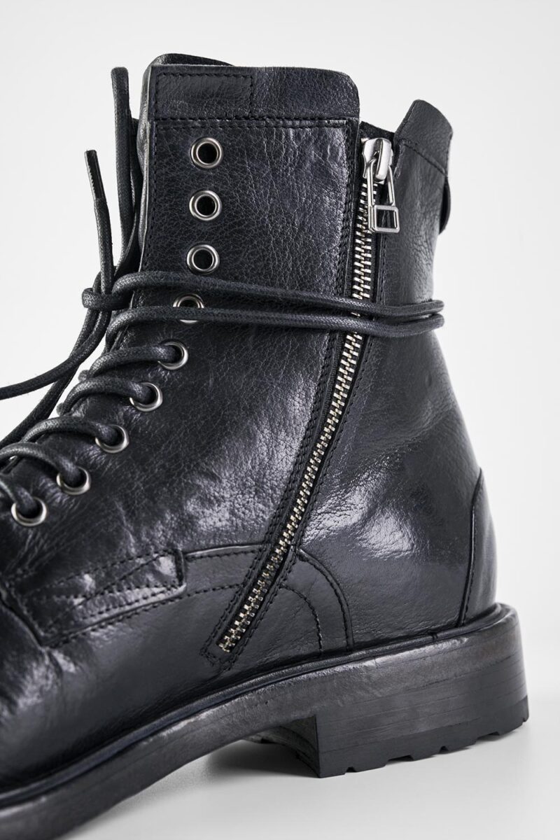 CURZON jet-black military boots. - Image 2