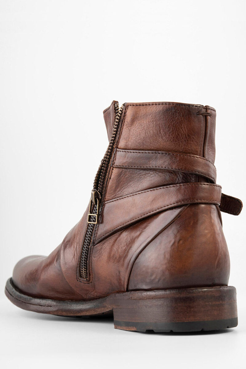 EYTON rich-brown laceless ankle boots. - Image 7