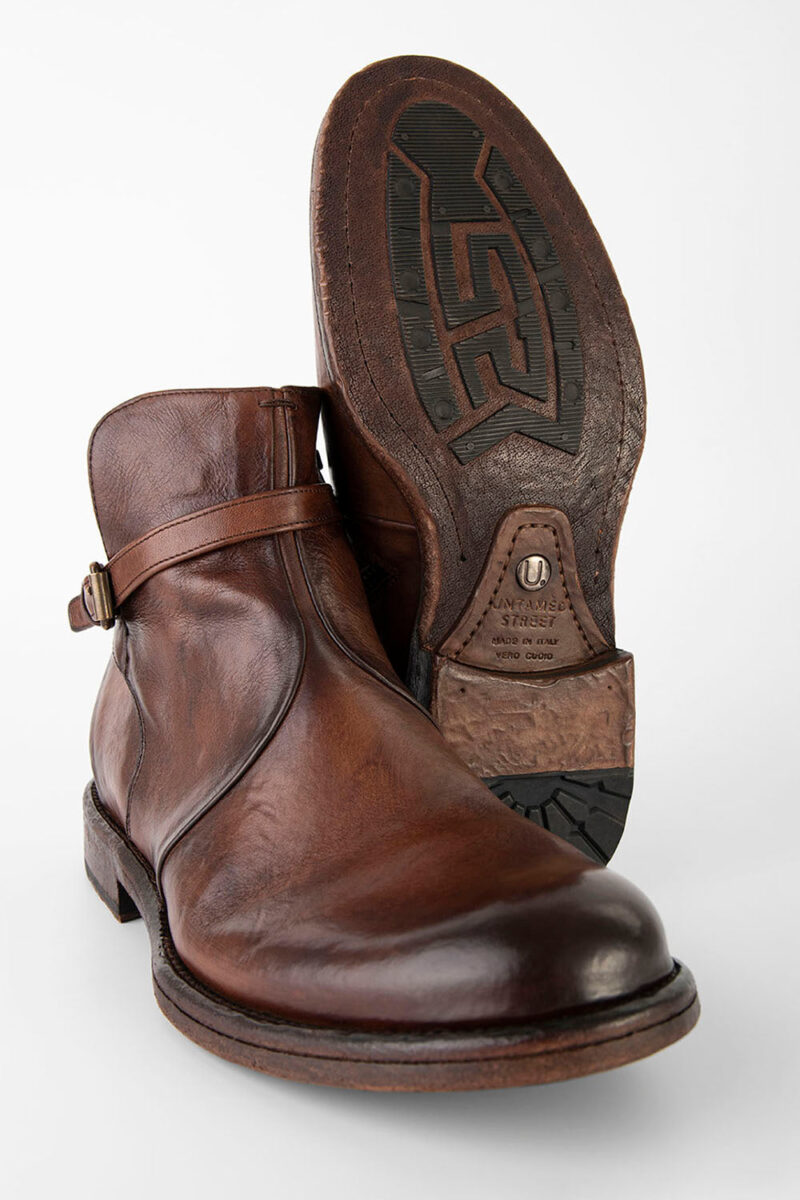 EYTON rich-brown laceless ankle boots. - Image 4