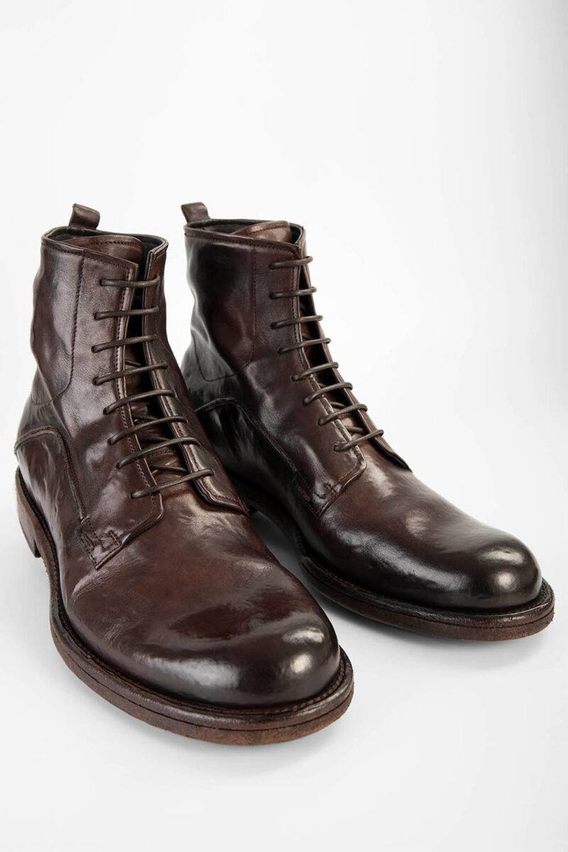 EYTON dark-cocoa military boots. - Image 2