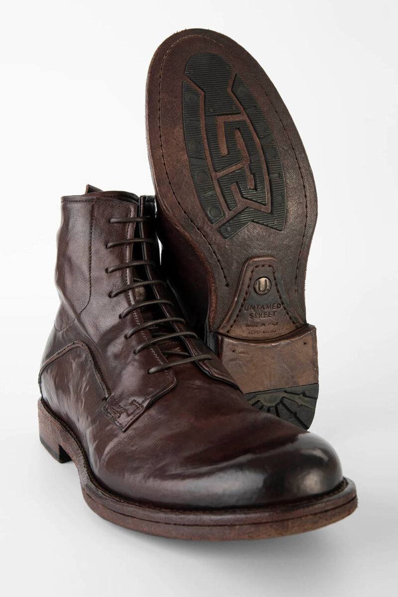 EYTON dark-cocoa military boots. - Image 3