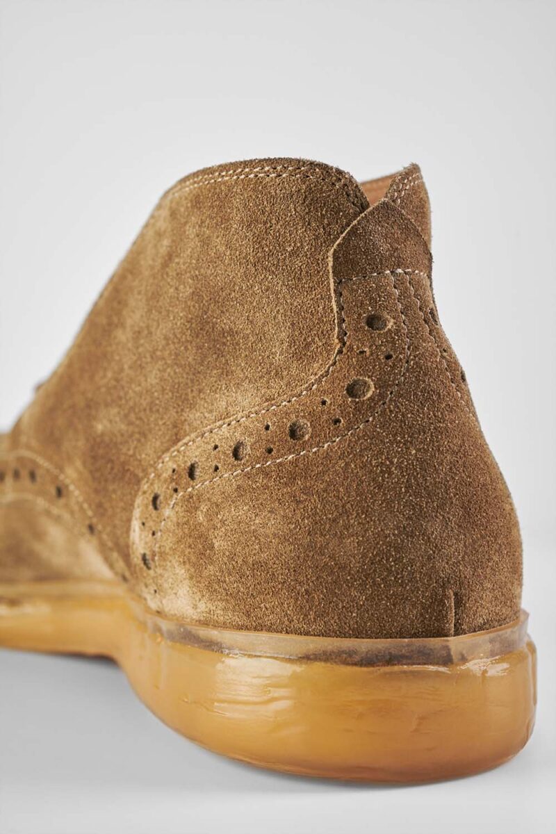 HAMPTON desert-brown suede brogue chukka boots. - Image 6