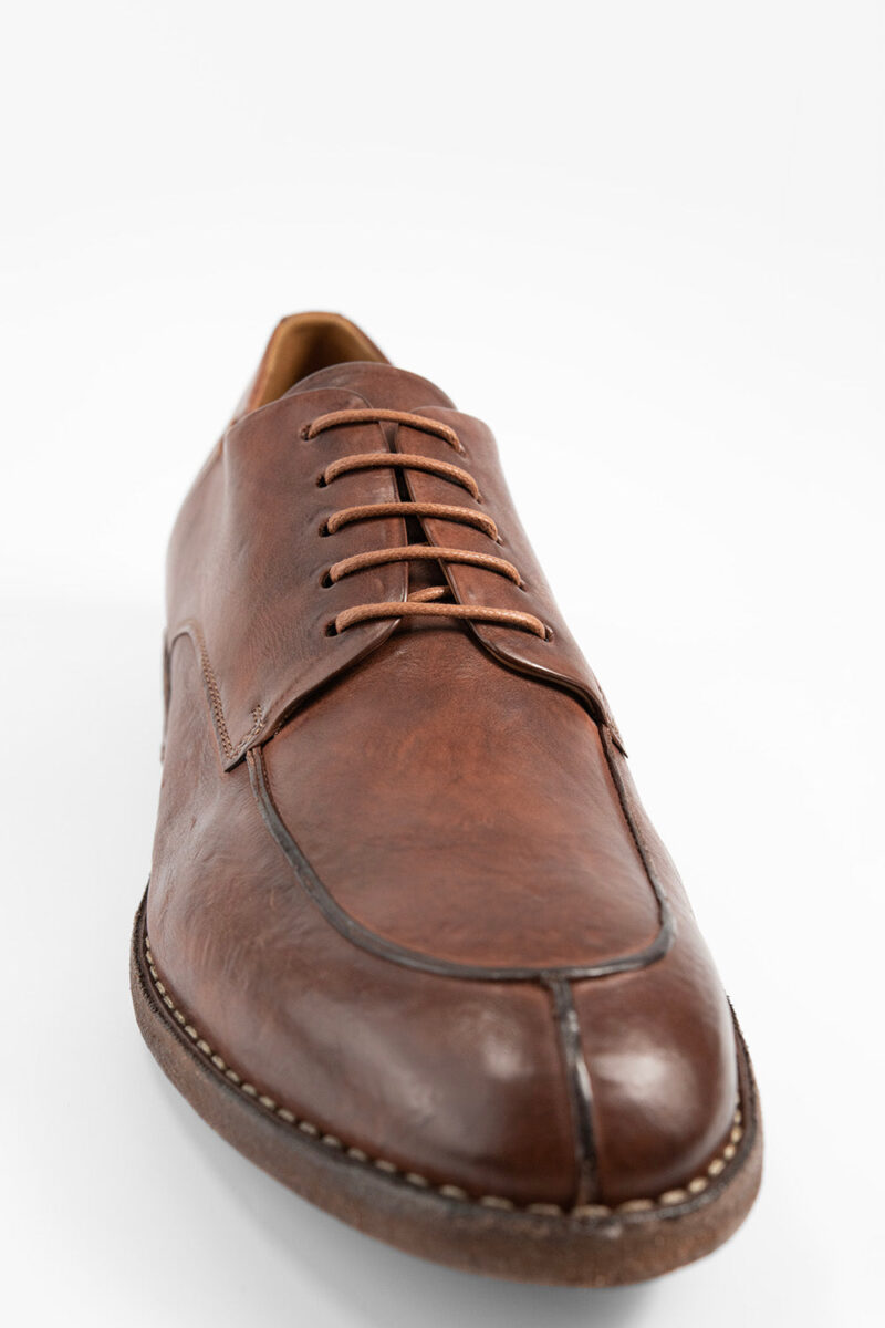 HAVEN rusty-brown apron derby shoes. - Image 5