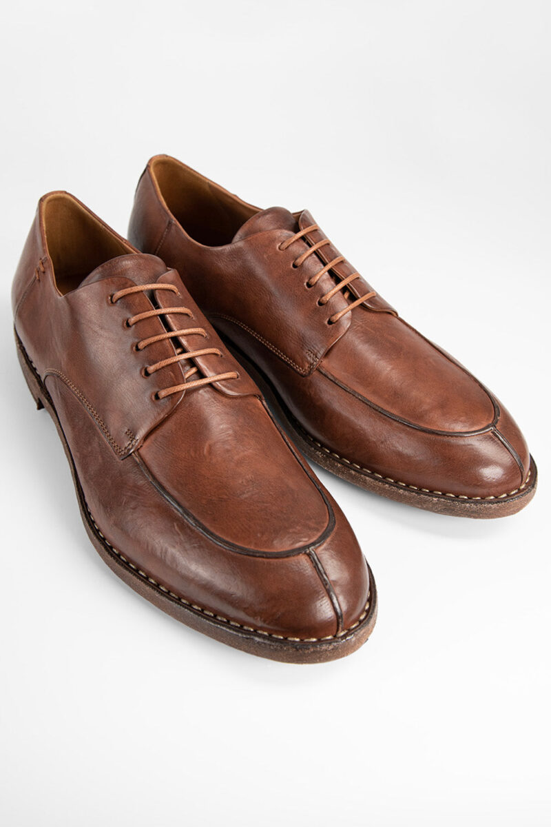 HAVEN rusty-brown apron derby shoes. - Image 2