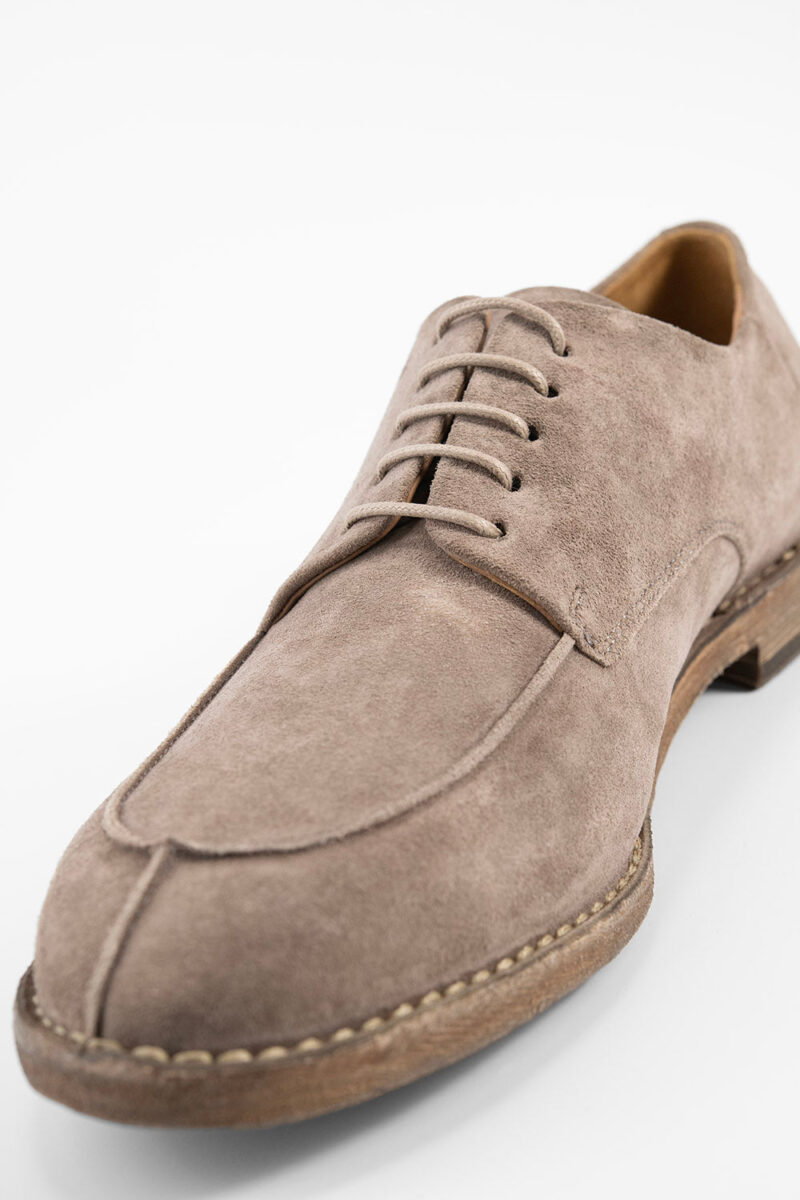 HAVEN sandstone suede apron derby shoes. - Image 6