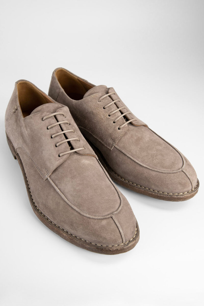 HAVEN sandstone suede apron derby shoes. - Image 5