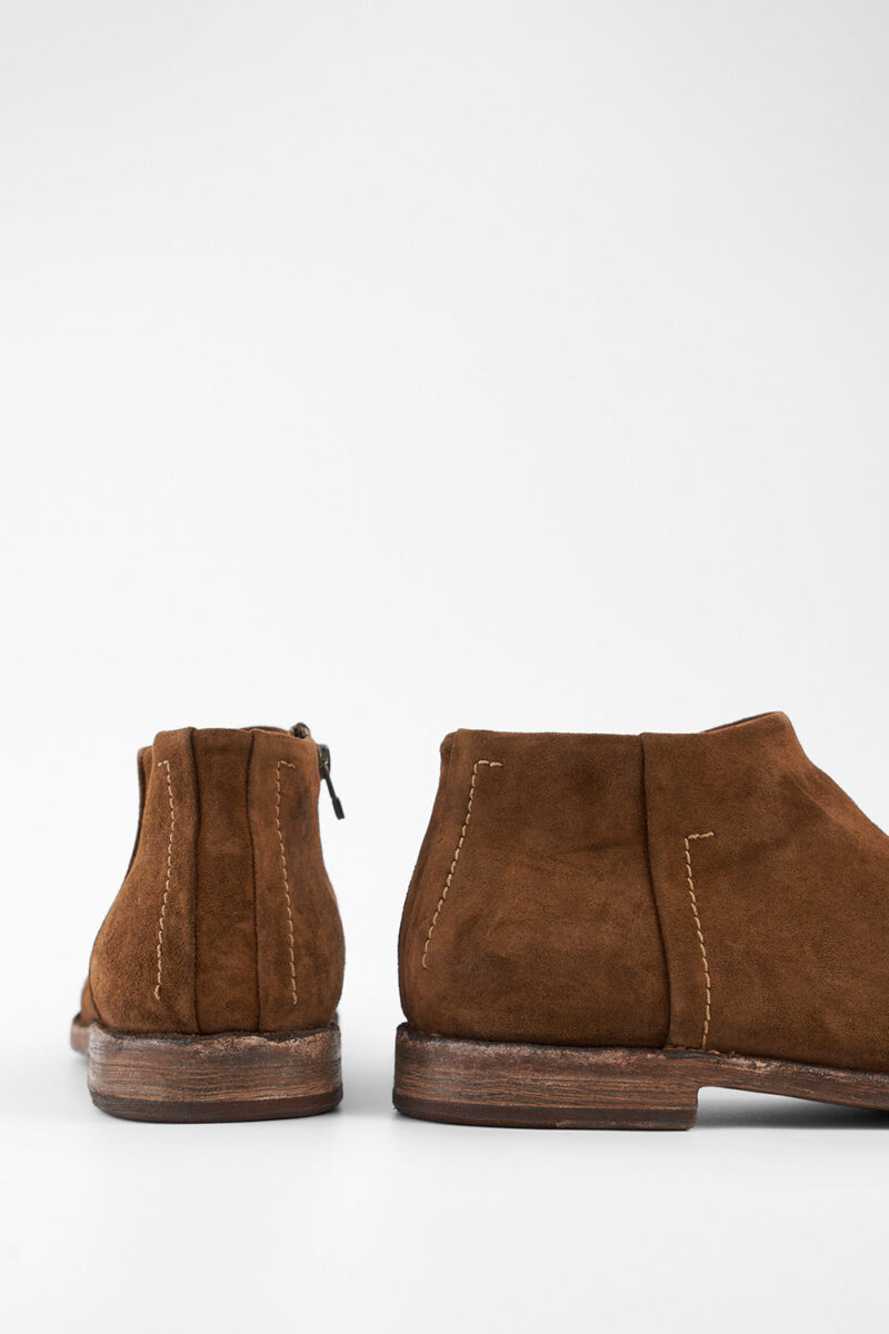 HAVEN barley-brown suede low ankle boots. - Image 12