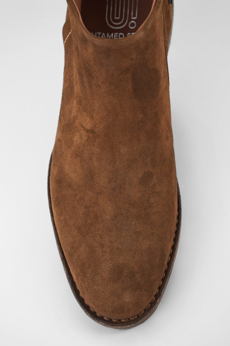 HAVEN barley-brown suede low ankle boots. - Image 10