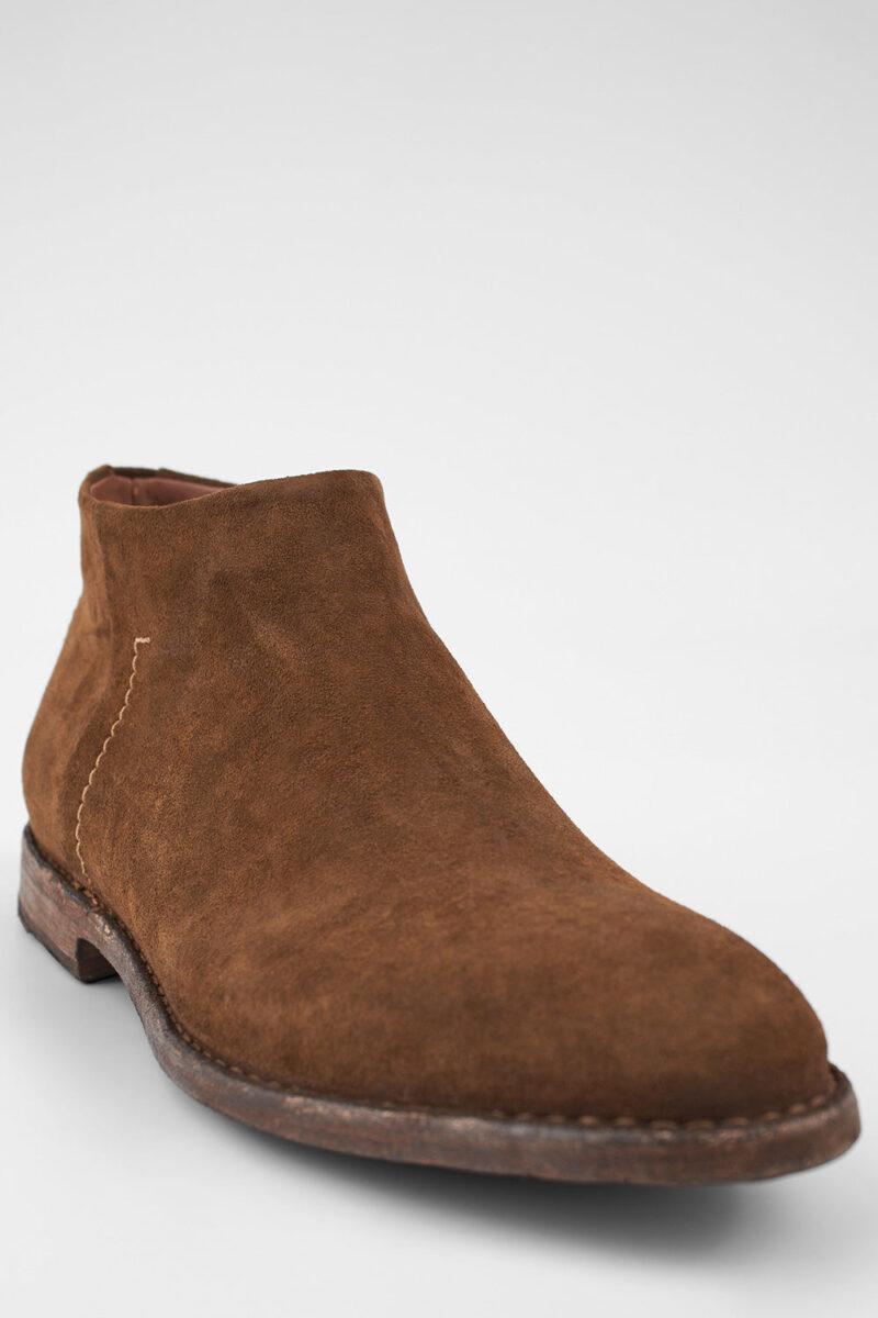 HAVEN barley-brown suede low ankle boots. - Image 11