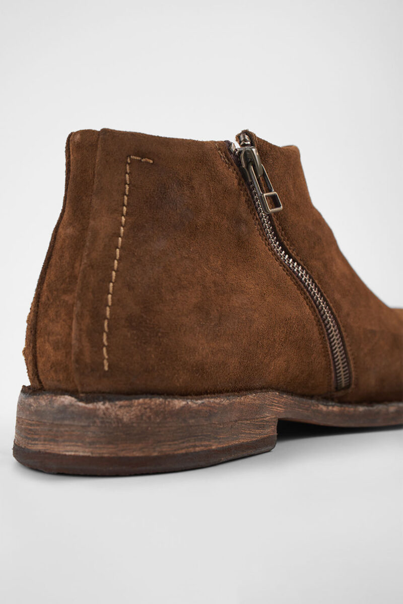 HAVEN barley-brown suede low ankle boots. - Image 6