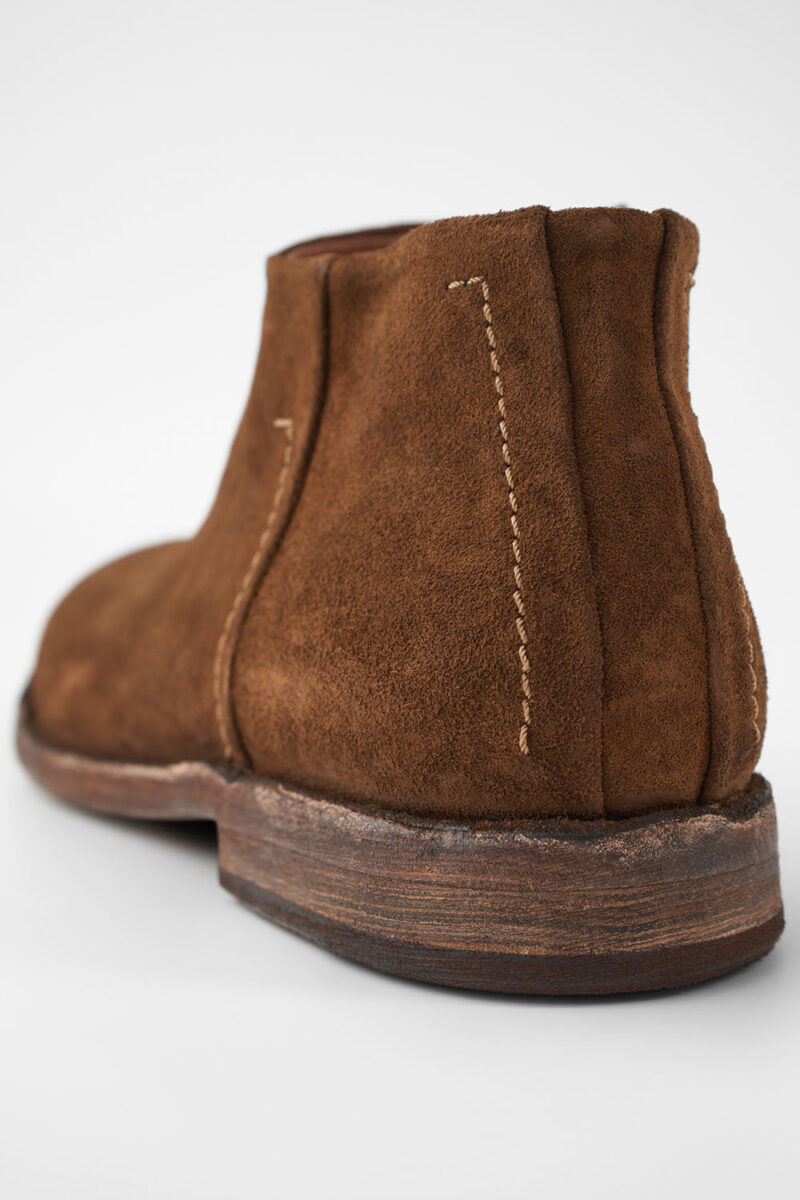 HAVEN barley-brown suede low ankle boots. - Image 8