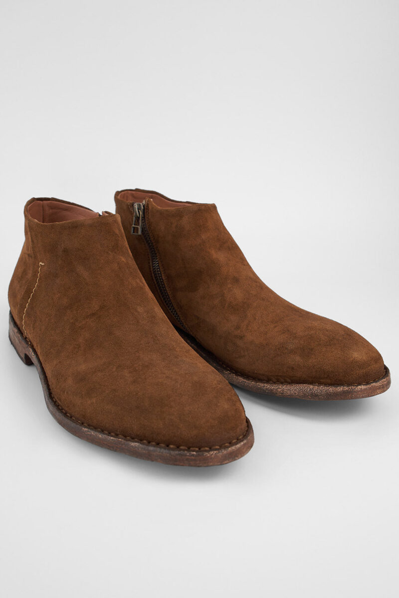 HAVEN barley-brown suede low ankle boots. - Image 3