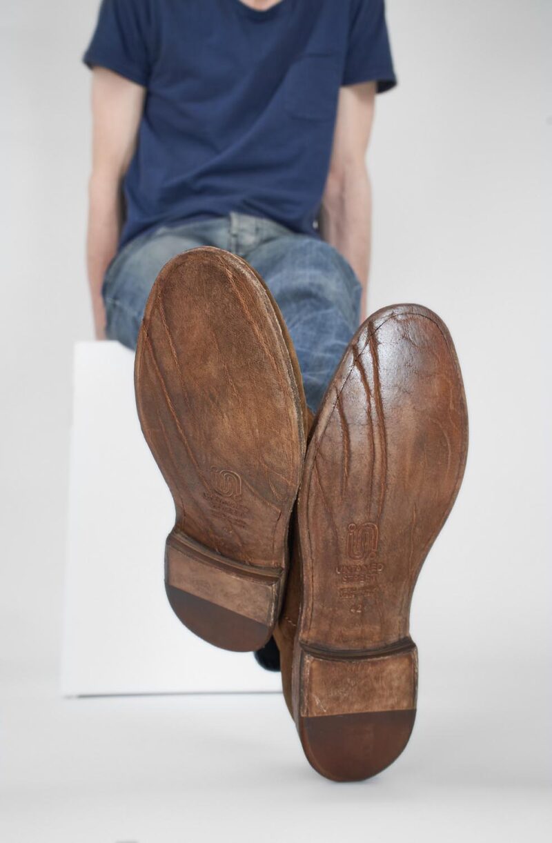 HAVEN barley-brown suede low ankle boots. - Image 4