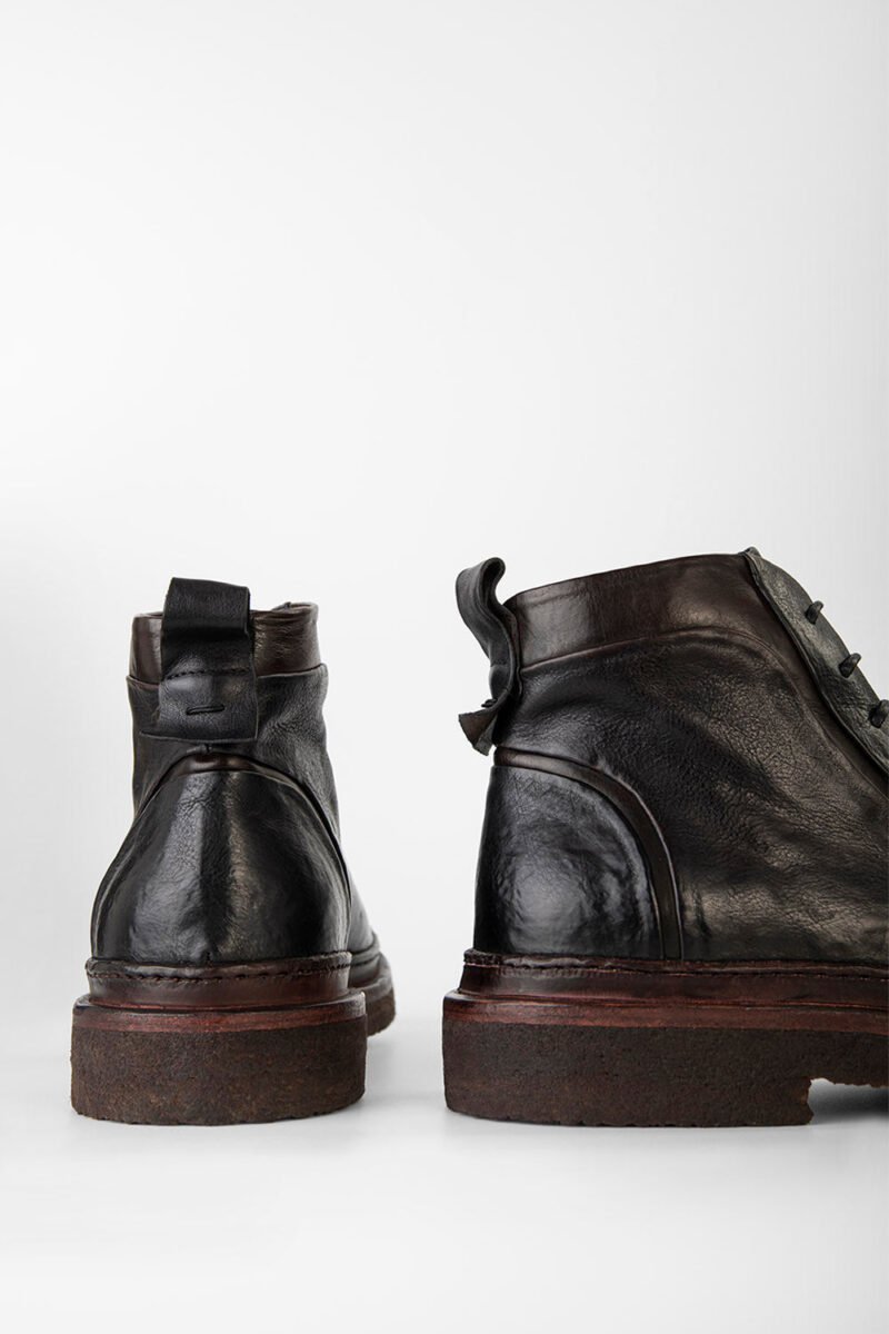 HOVE jet-black welted lace up boots. - Image 16