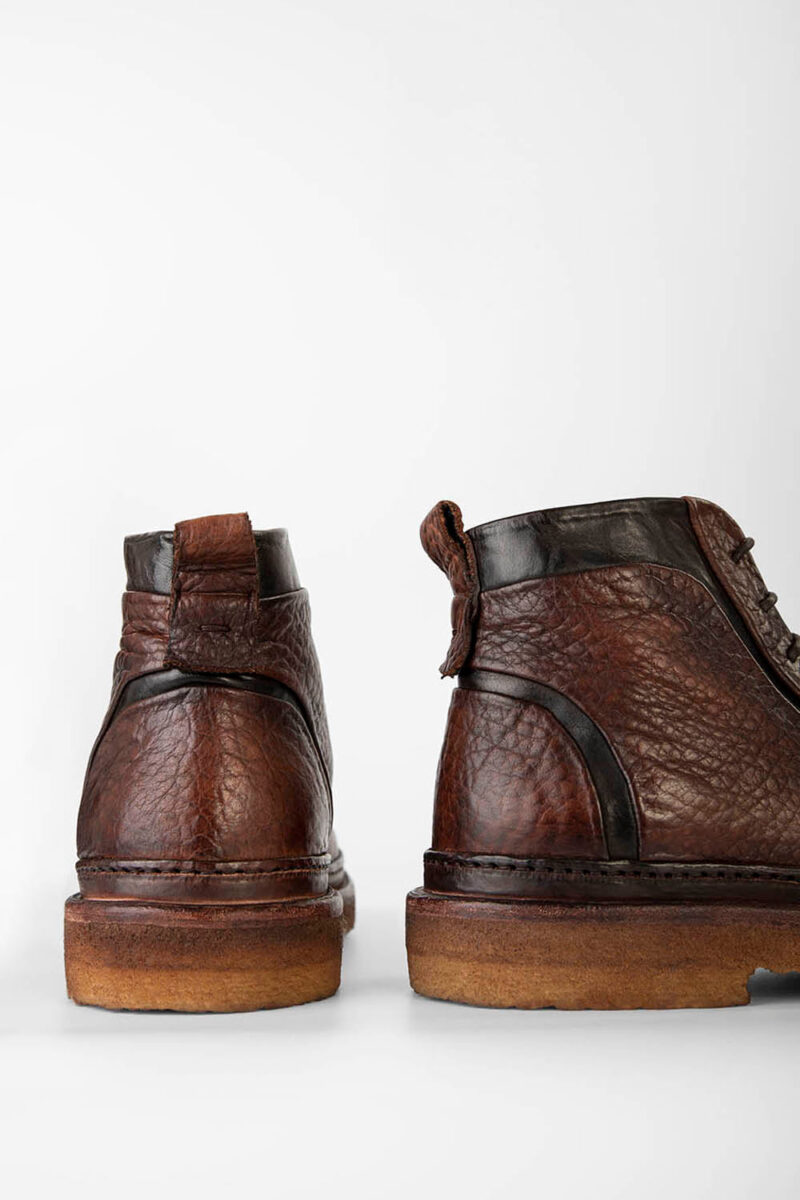 HOVE cognac grained welted lace up boots. - Image 7