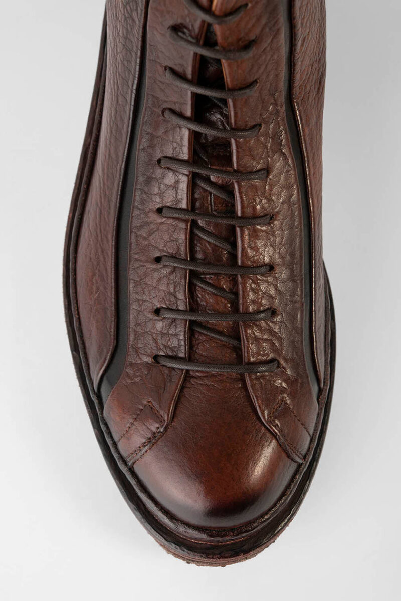 HOVE cognac grained welted lace up boots. - Image 8