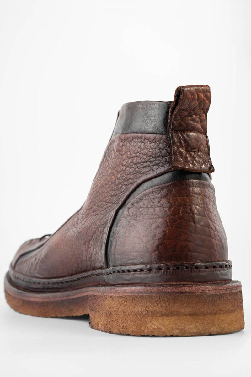 HOVE cognac grained welted lace up boots. - Image 4