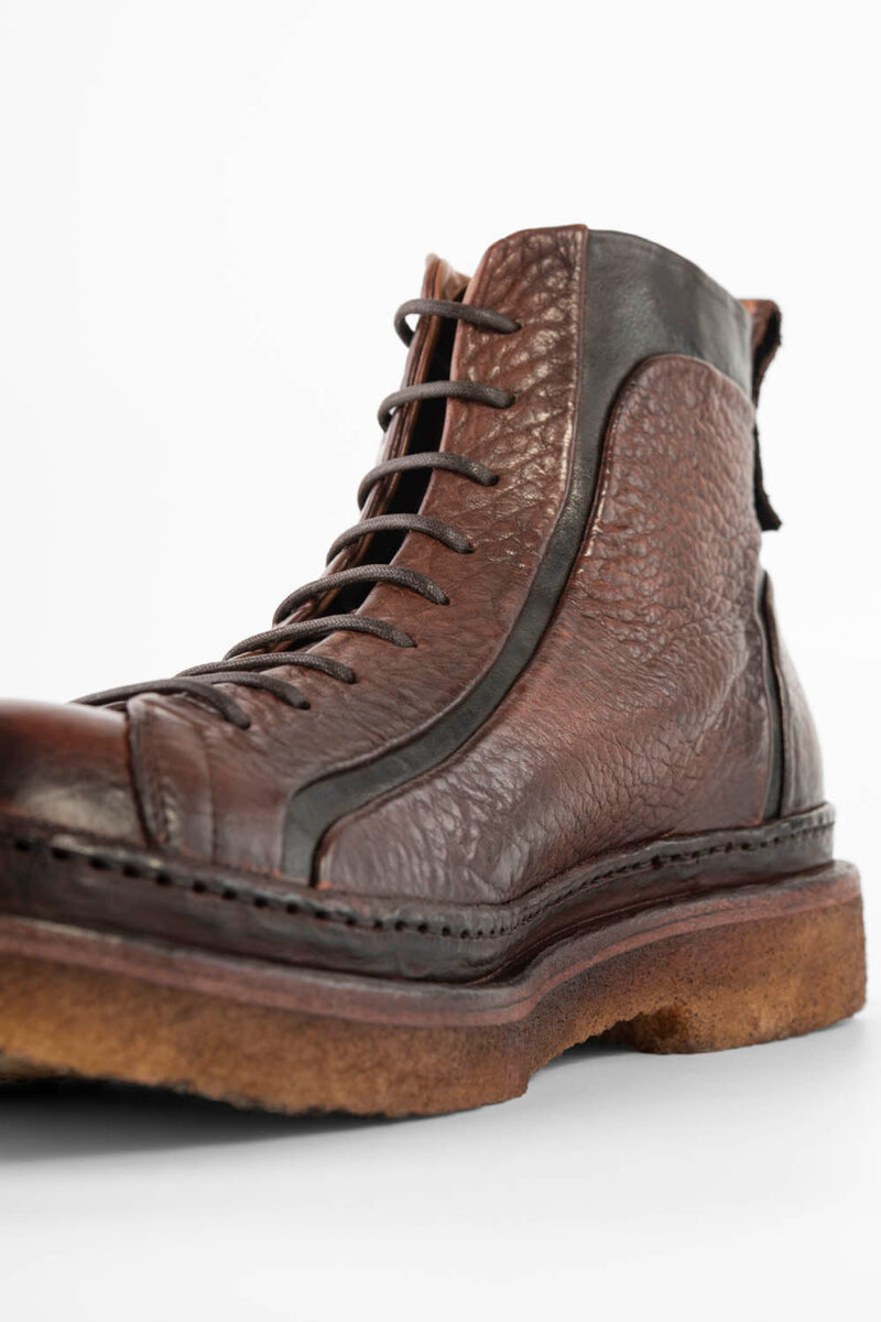 HOVE cognac grained welted lace up boots. - Image 3